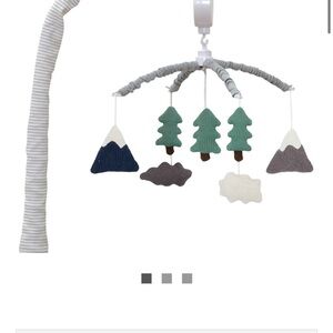 Neutral Forest & Mountain Knitted Baby Mobile by Lolli